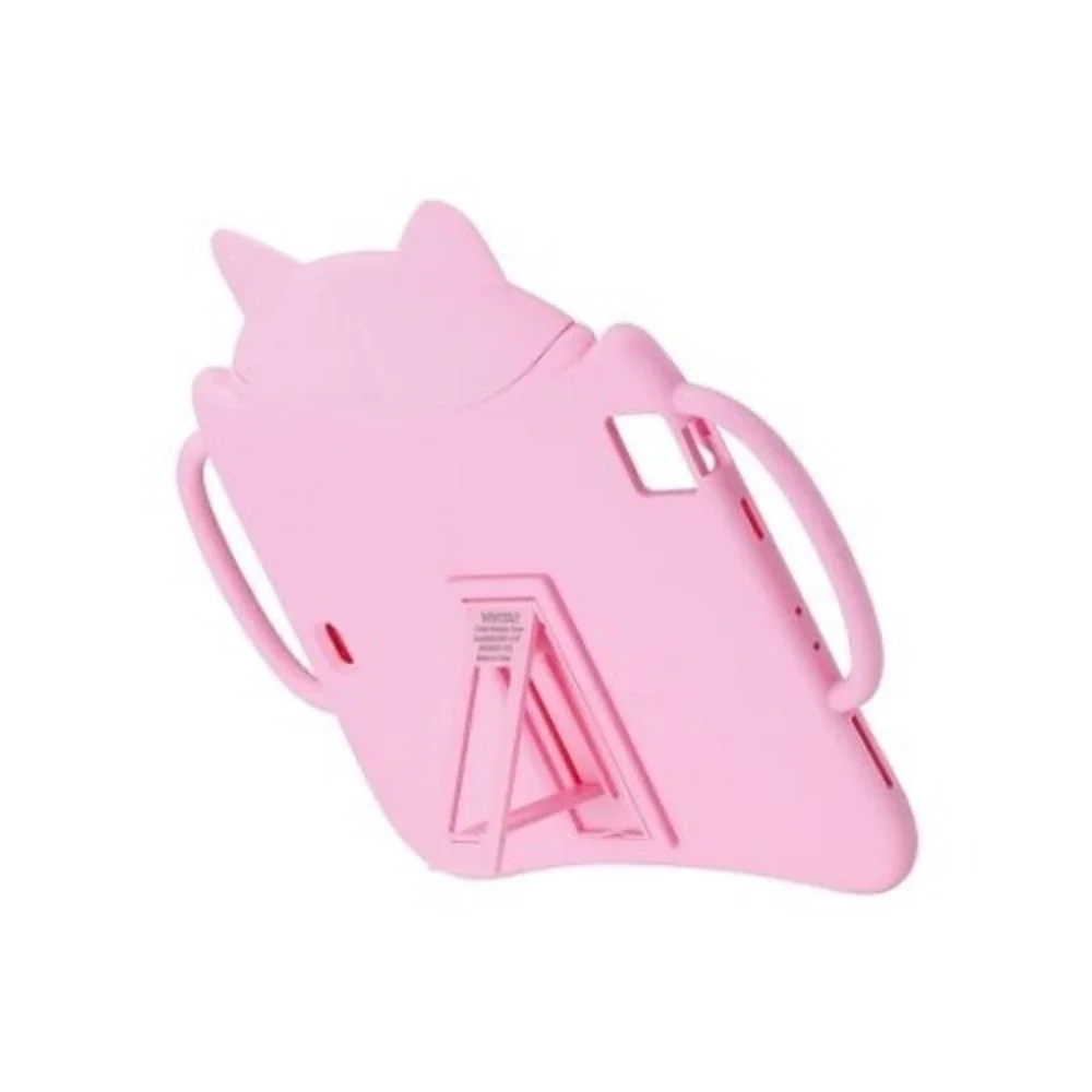 New in box kids iPad case & stand Pink kitty  silicone